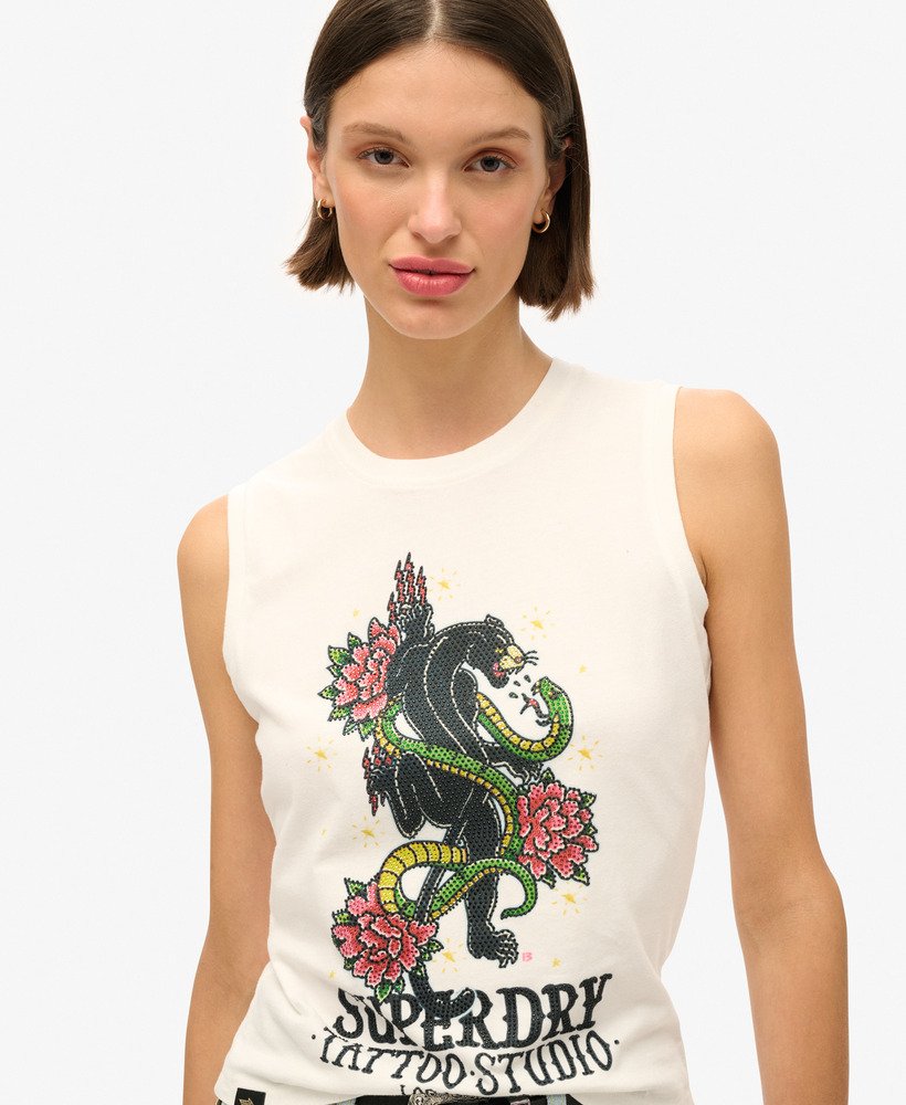 tattoo-vest met strasssteentjes in de eu