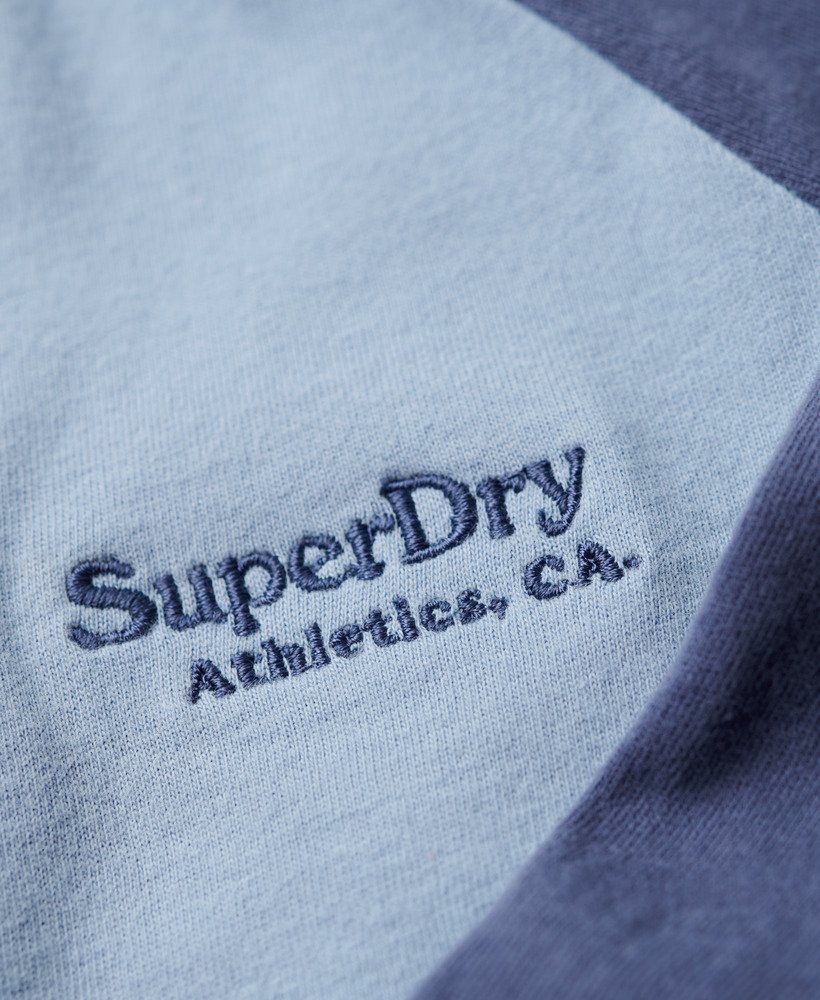essential logo baseballshirt met lange mouwen in mariner navy rich blue