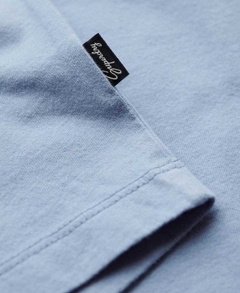 essential logo baseballshirt met lange mouwen in mariner navy rich blue