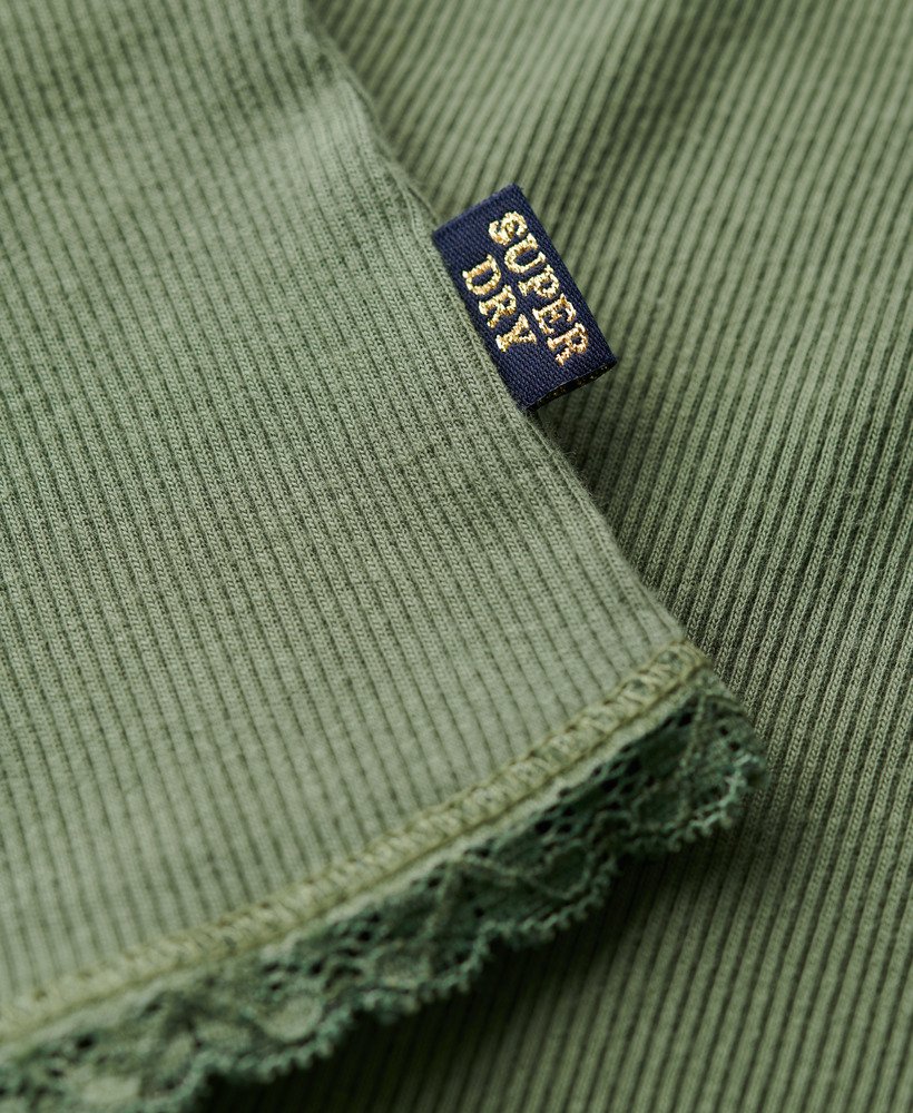 athletic essentials button down cami top in laurel khaki