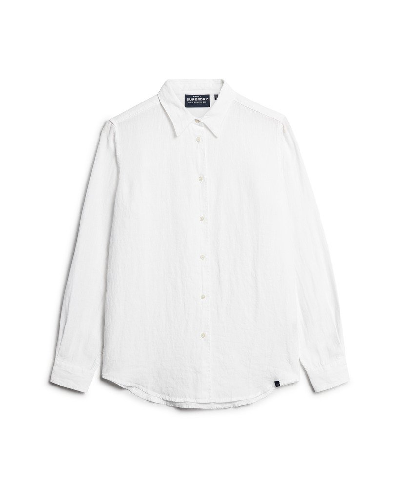 casual linnen boyfriend-shirt in optic