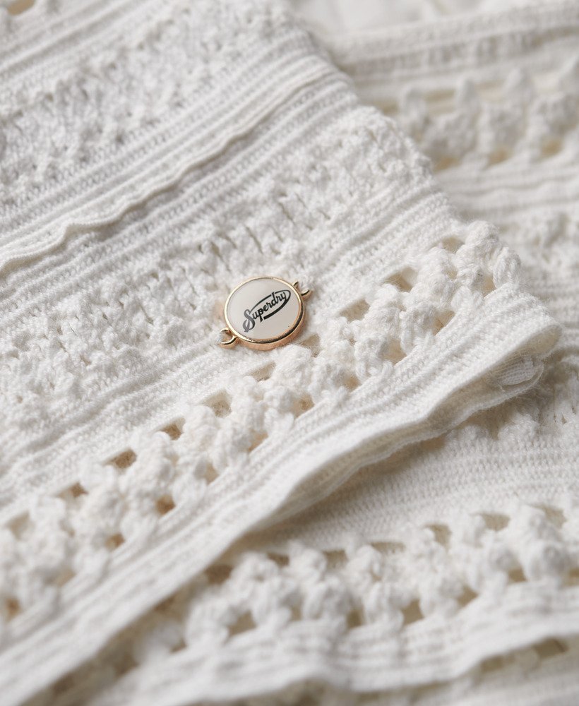 jersey kanten bralette in gebroken wit