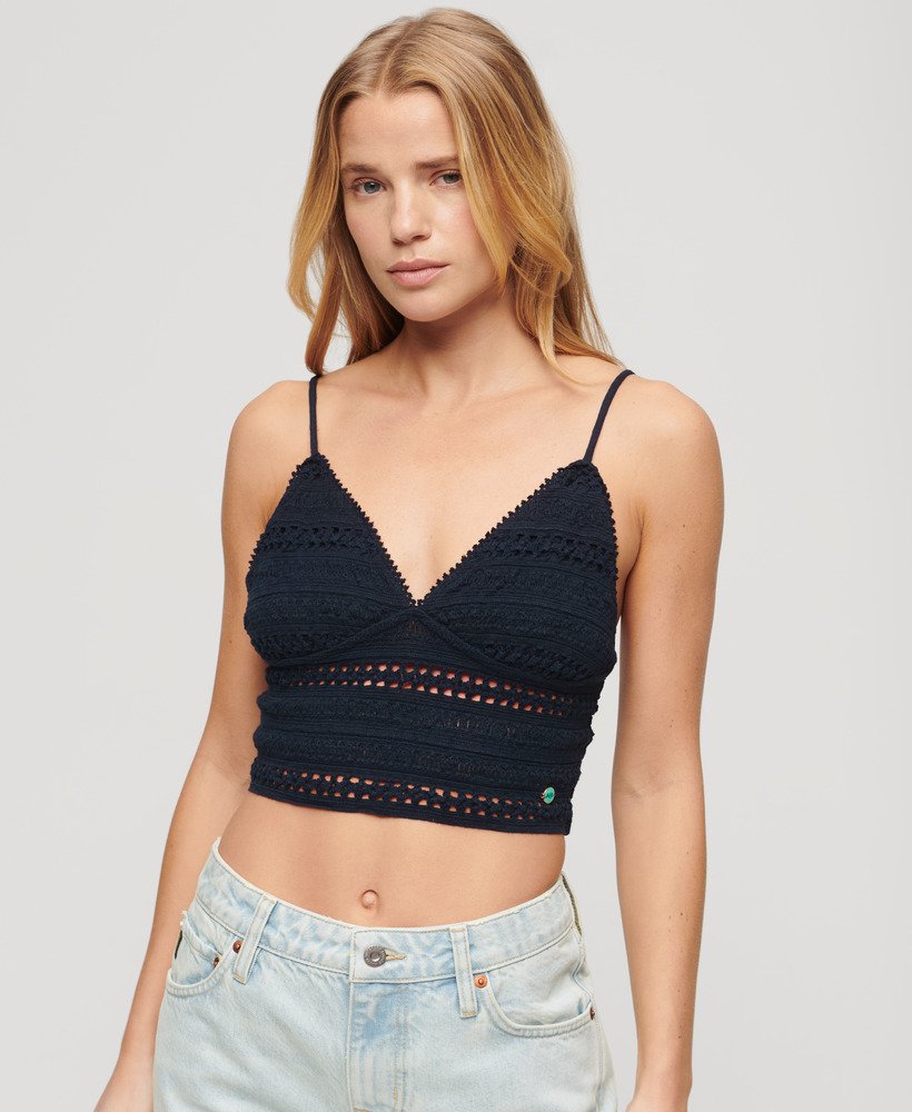 jersey kanten bralette in eclipse navy