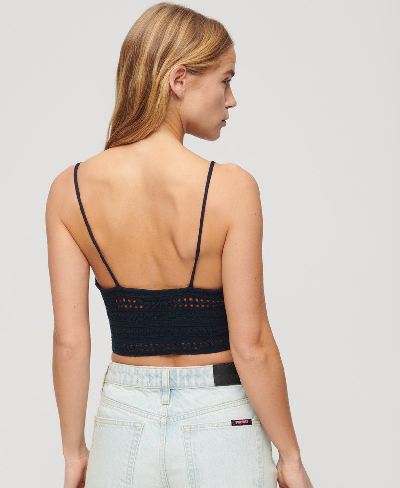 jersey kanten bralette in eclipse navy