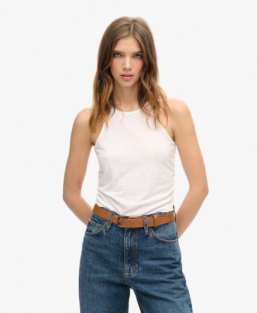gerimpelde tanktop in optic