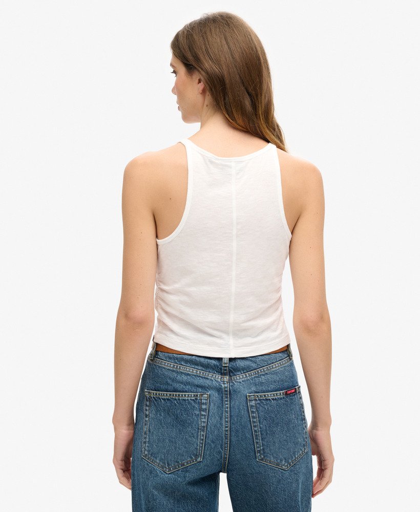 gerimpelde tanktop in optic