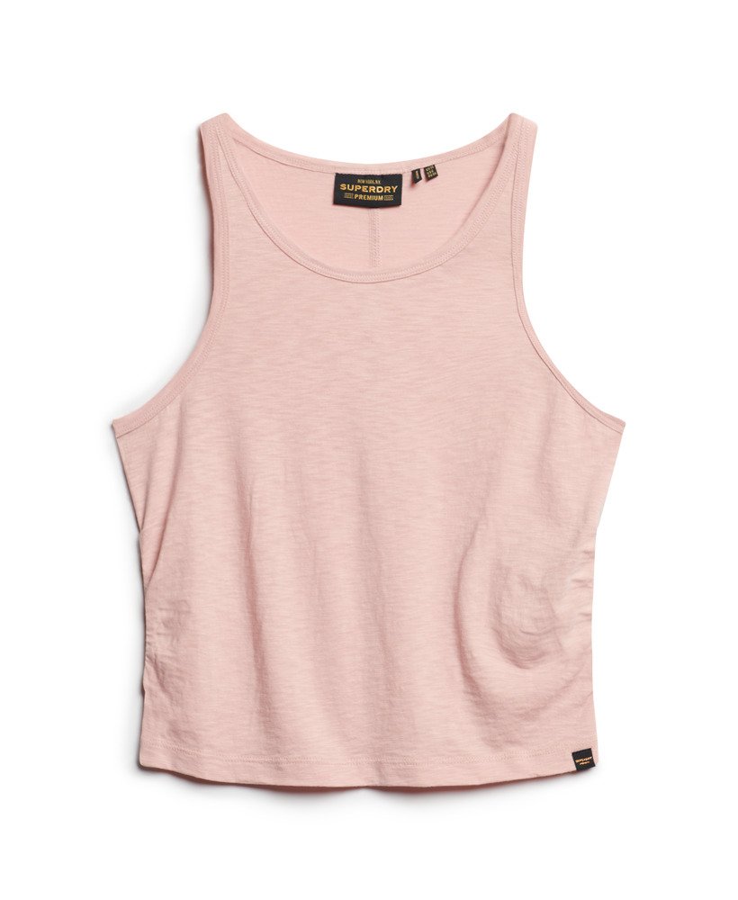 gerimpelde tanktop in grijsroze