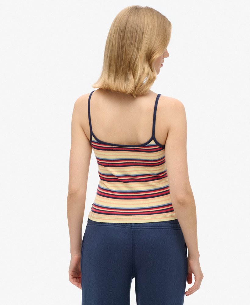 athletic essentials cami top in soda pop red stripe