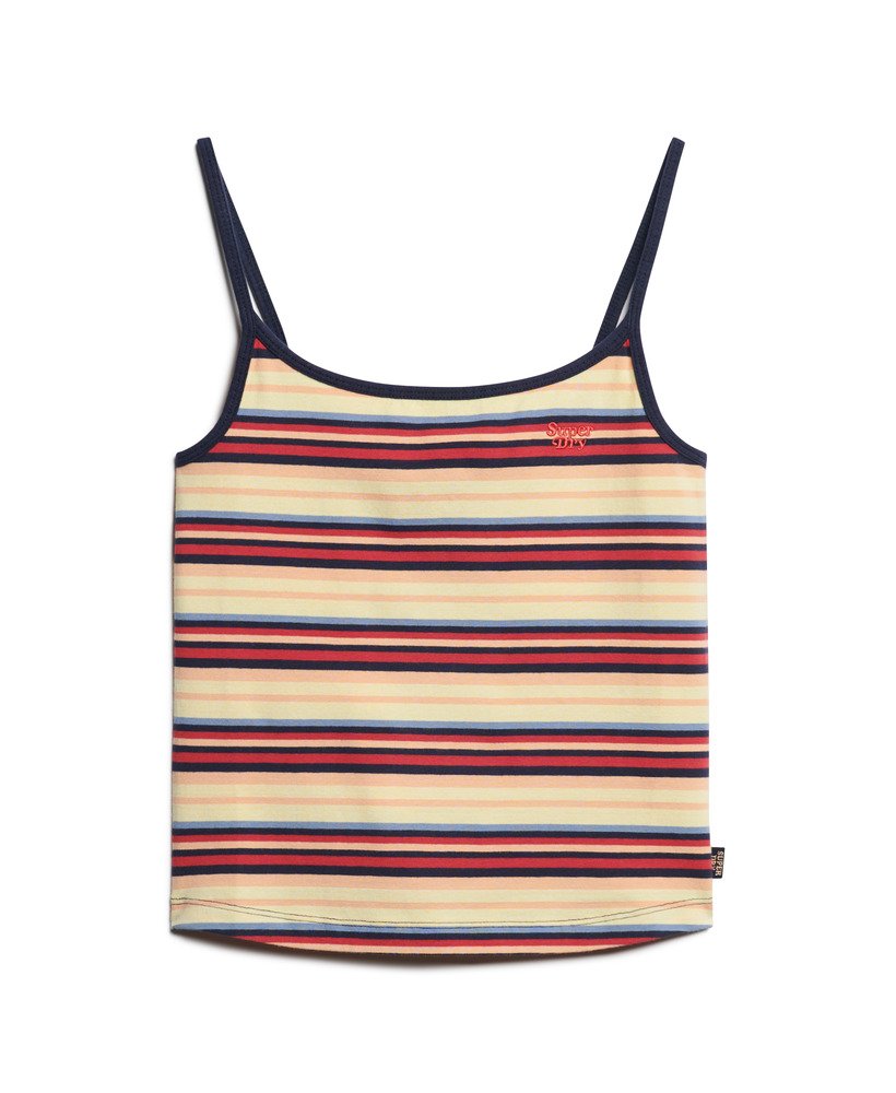 athletic essentials cami top in soda pop red stripe