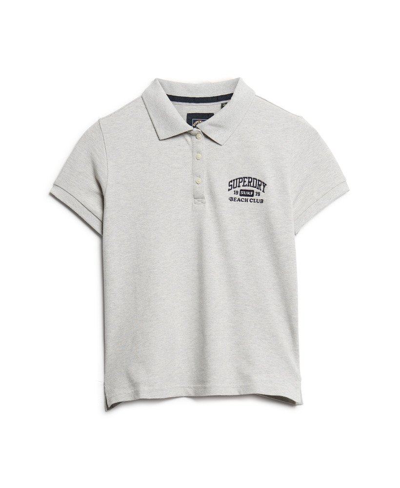 athletic essentials 90s fitted polo in glacier grey marl