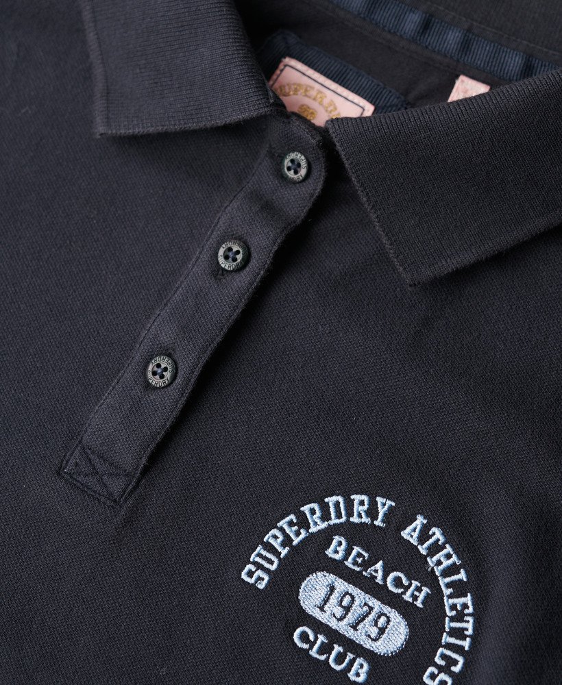 athletic essentials 90s fitted polo in eclipse navy