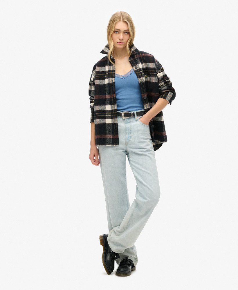 athletic essential cami top met kanten afwerking in wedgewood blue