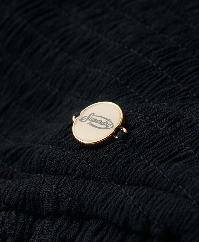 geplooide bandeau-top in eclipse navy