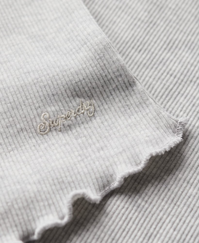 athletic essentials top met vierkante hals in glacier grey marl