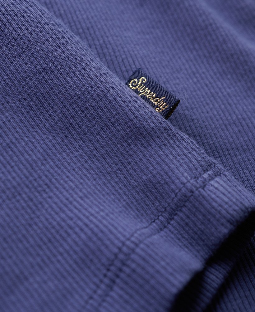 athletic essentials button down vest top in mariner navy