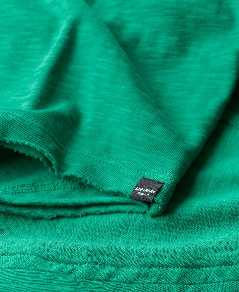 top met lange mouwen van french terry in drop kick green