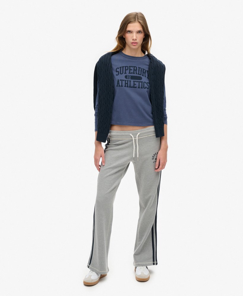athletic essentials ringer slim top met lange mouwen in mariner navy