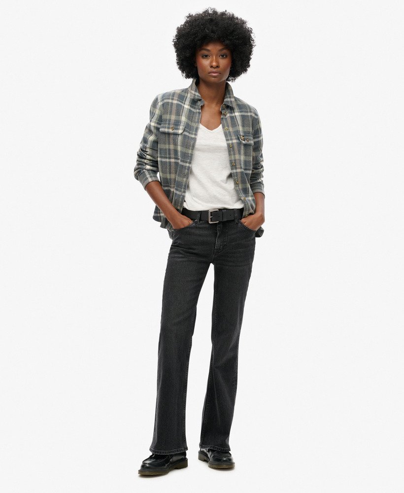 jersey top met lange mouwen en v-hals in starlight grey marl.