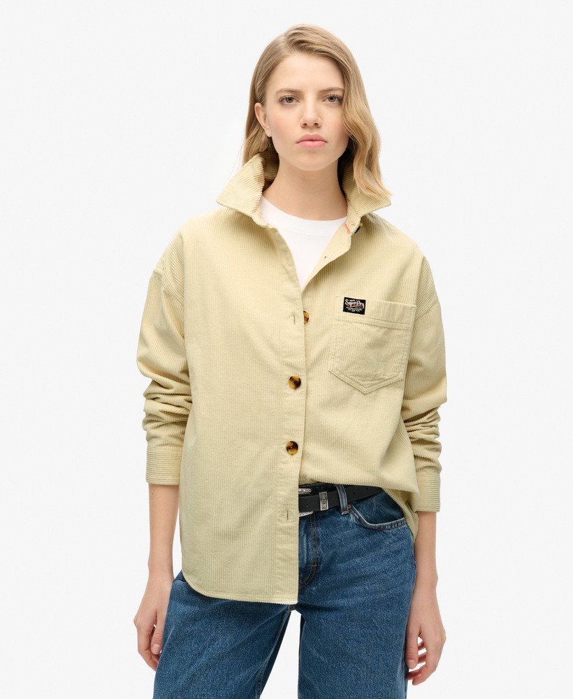 grof corduroy overshirt in berkenhout