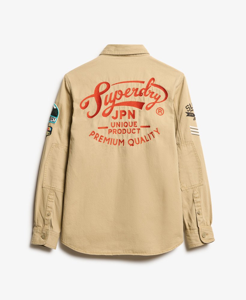 scoutshirt in klassiek beigebruin.