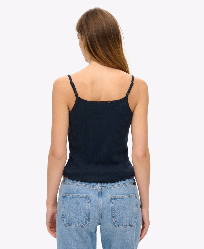 Athletic Essentials Graphic Pointelle Cami Top