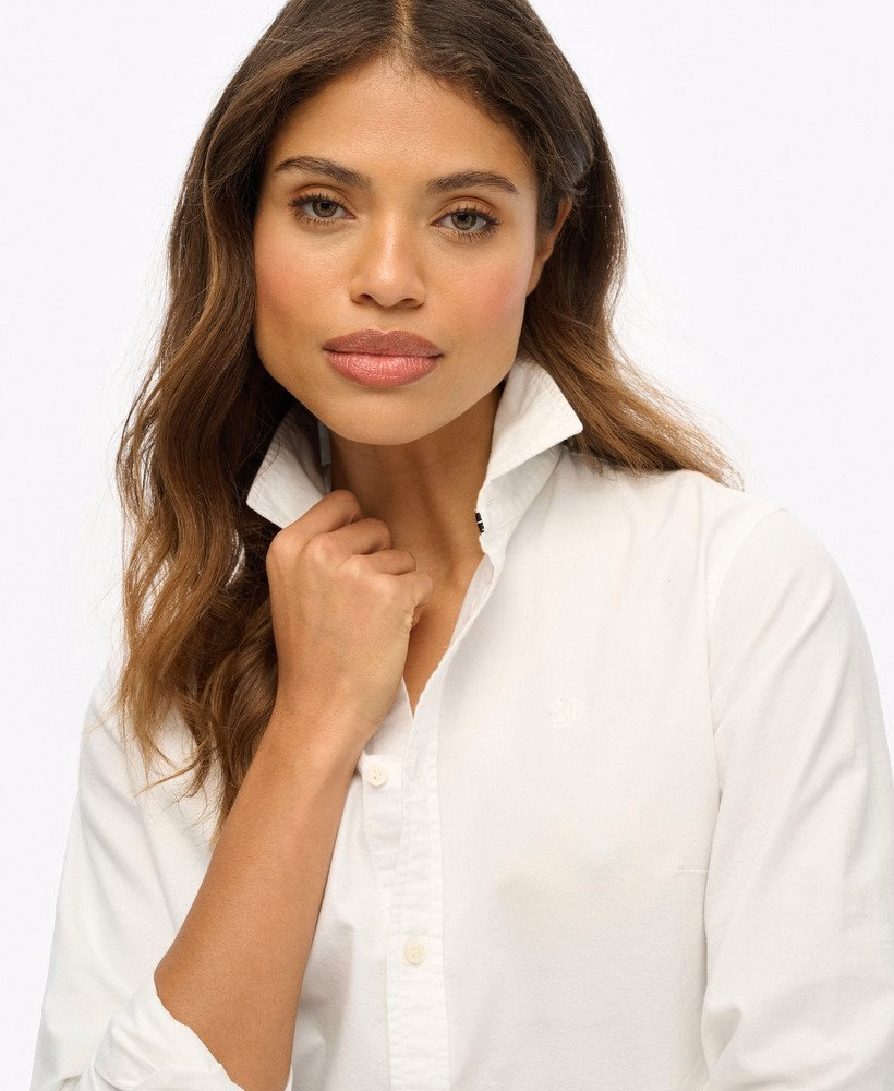 Slim Oxford overhemd met lange mouwen