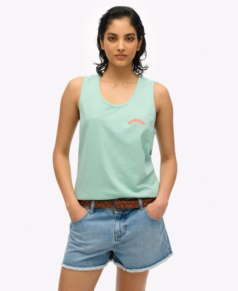 Essentieel logo vest met geverfde details