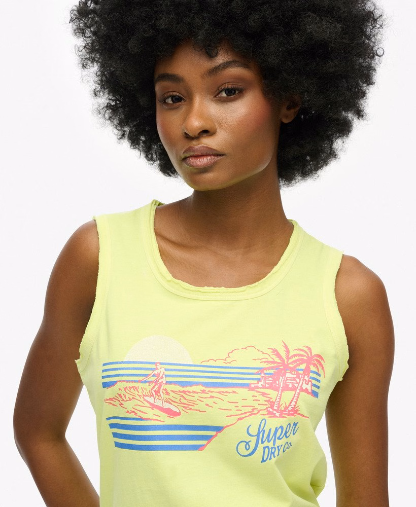 Outdoor gestreept tanktop met ronde hals