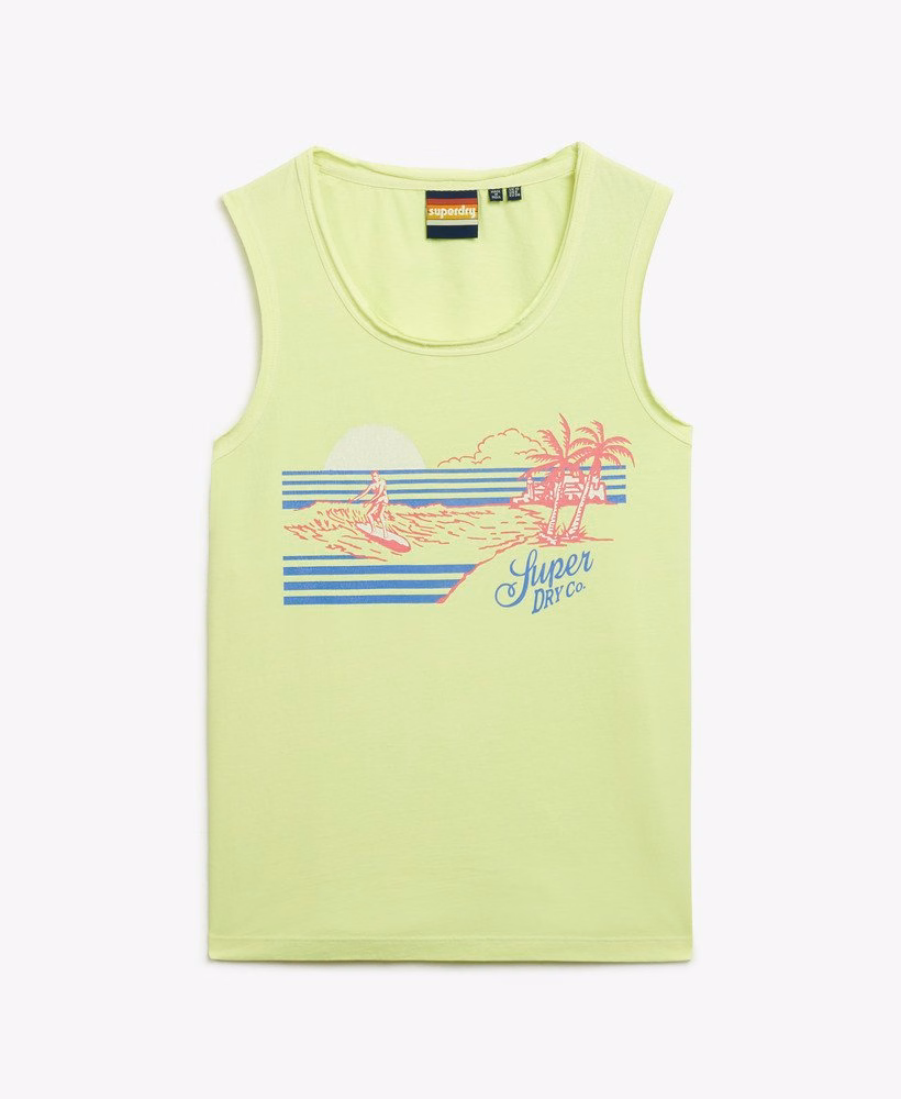 Outdoor gestreept tanktop met ronde hals