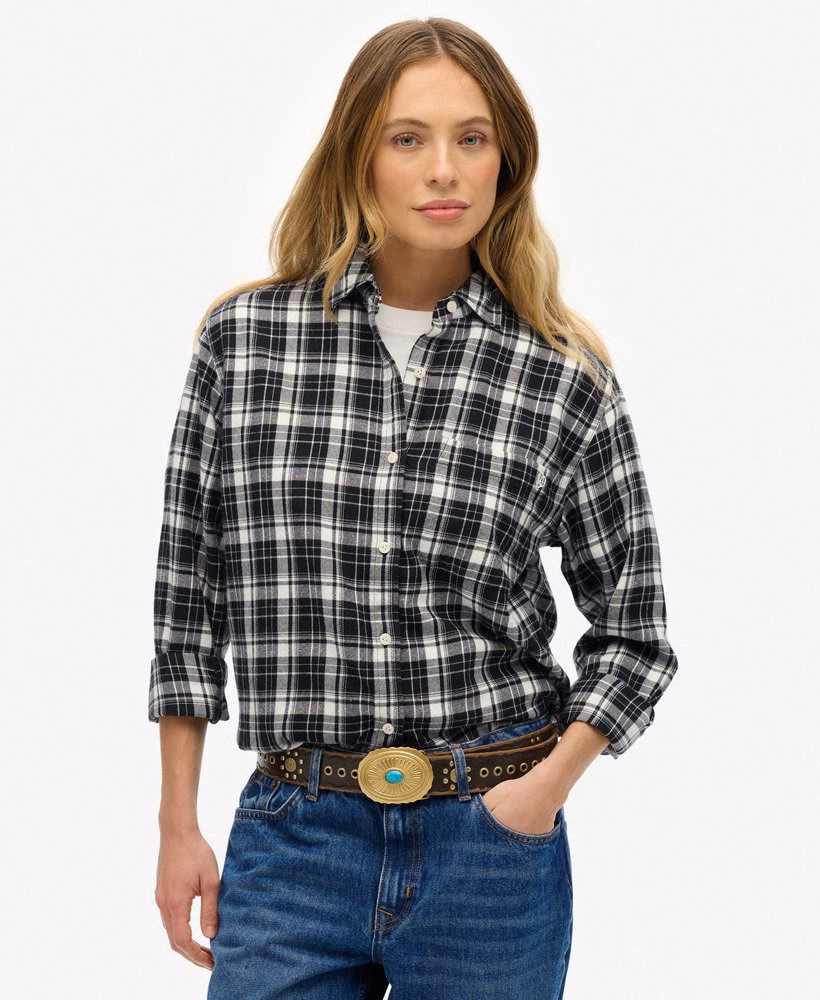 Geruit flanellen boyfriend-shirt