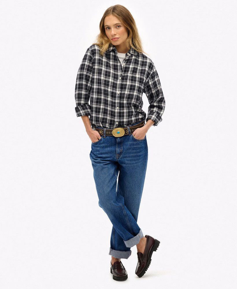 Geruit flanellen boyfriend-shirt