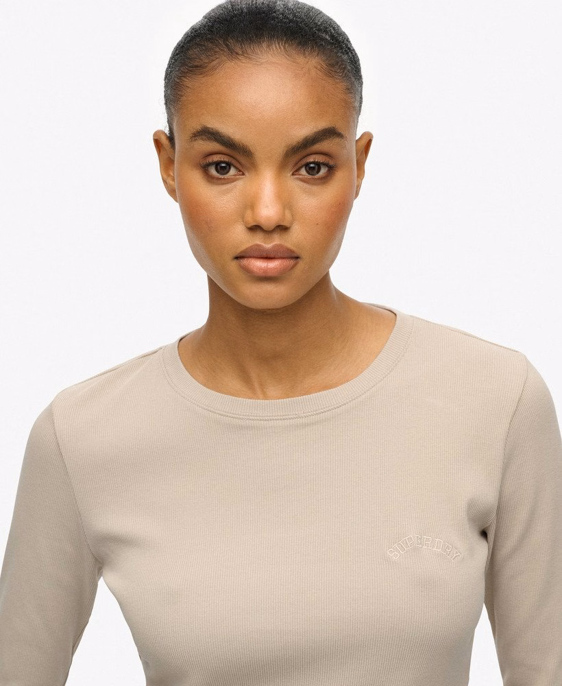 Athletic Essentials Logo Garment Dyed Ribbed Top