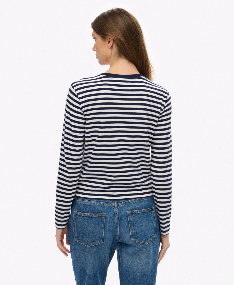 Essential Logo Stripe Long Sleeve Top