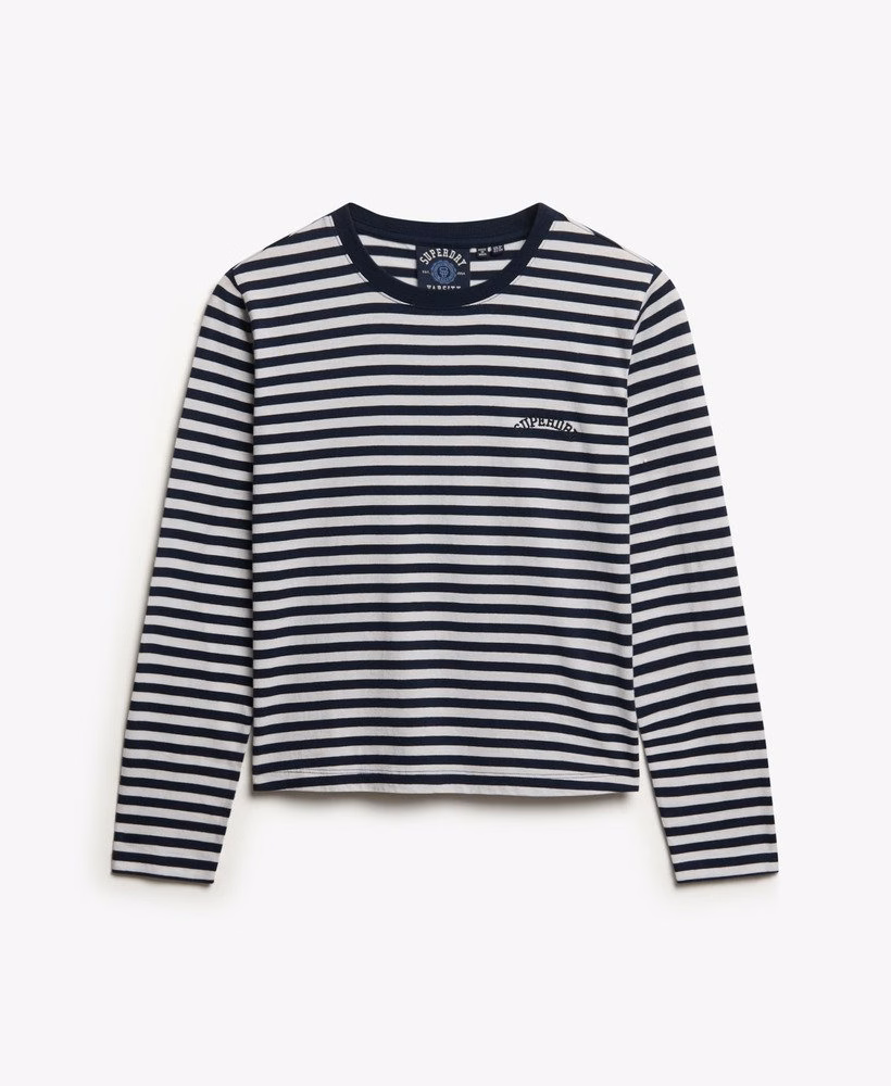 Essential Logo Stripe Long Sleeve Top