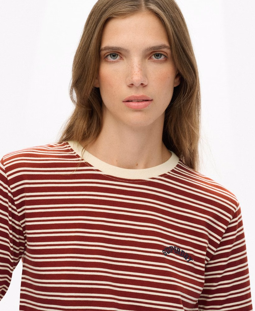 Essential Logo Stripe Long Sleeve Top