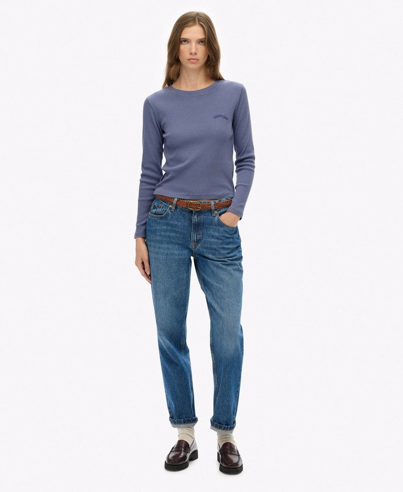 Athletic Essentials Logo Garment Dyed Ribbed Top