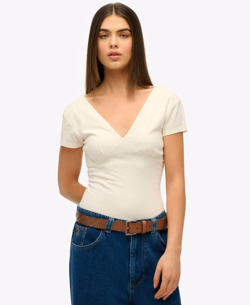 Corsettop met korte mouwen