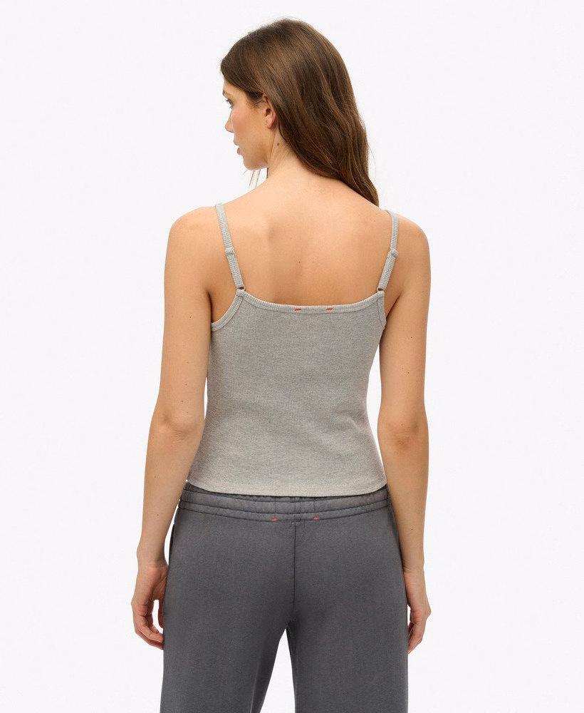 Athletic Essentials Cami-top met geborduurde knoopjes