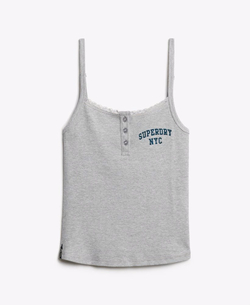 Athletic Essentials Cami-top met geborduurde knoopjes