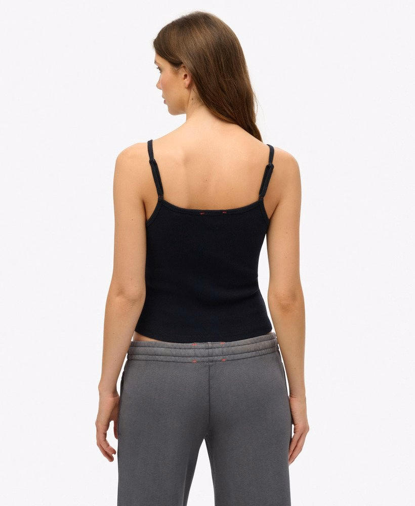 Athletic Essentials Cami-top met geborduurde knoopjes