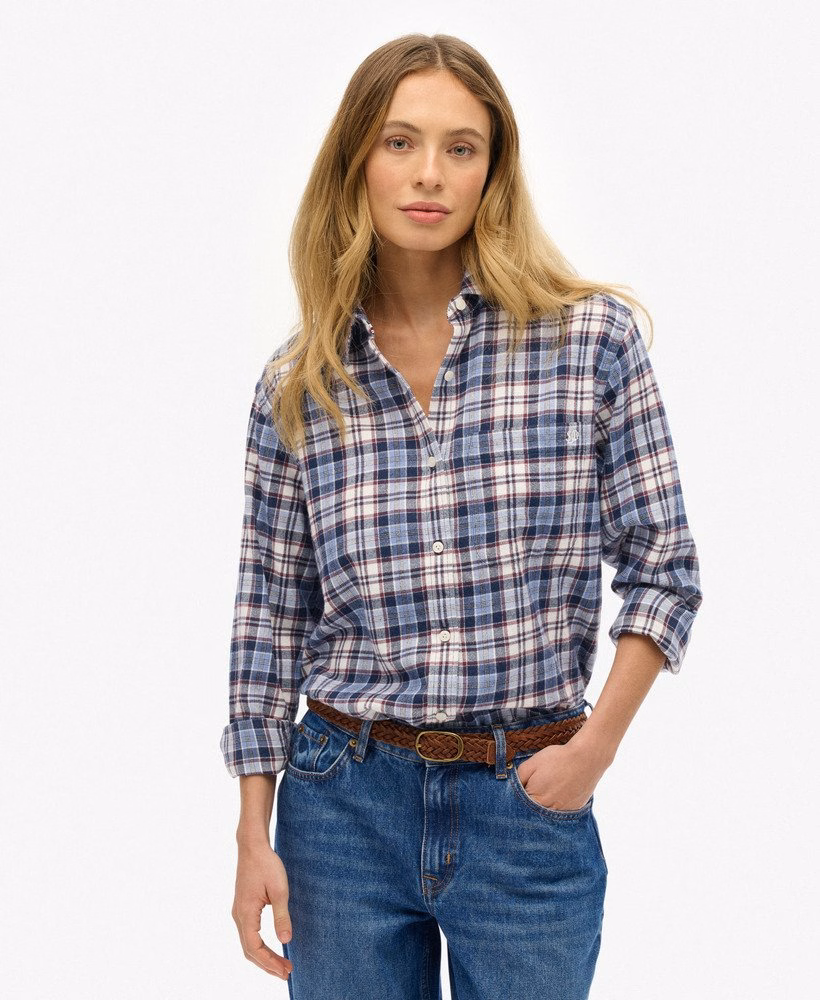 Geruit flanellen boyfriend-shirt