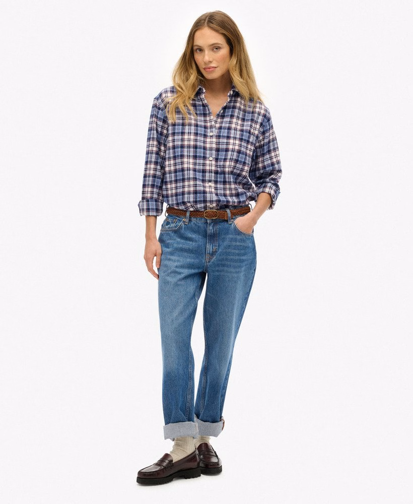 Geruit flanellen boyfriend-shirt