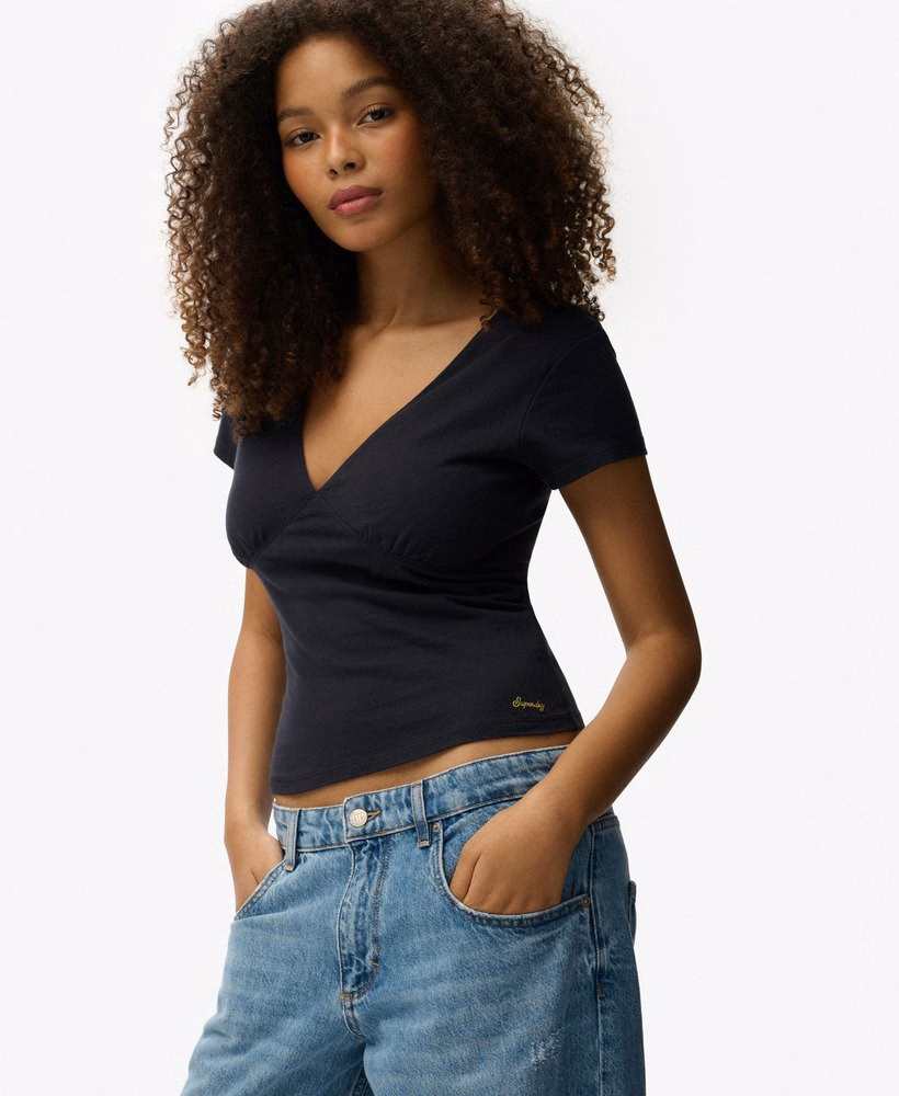 Corsettop met korte mouwen
