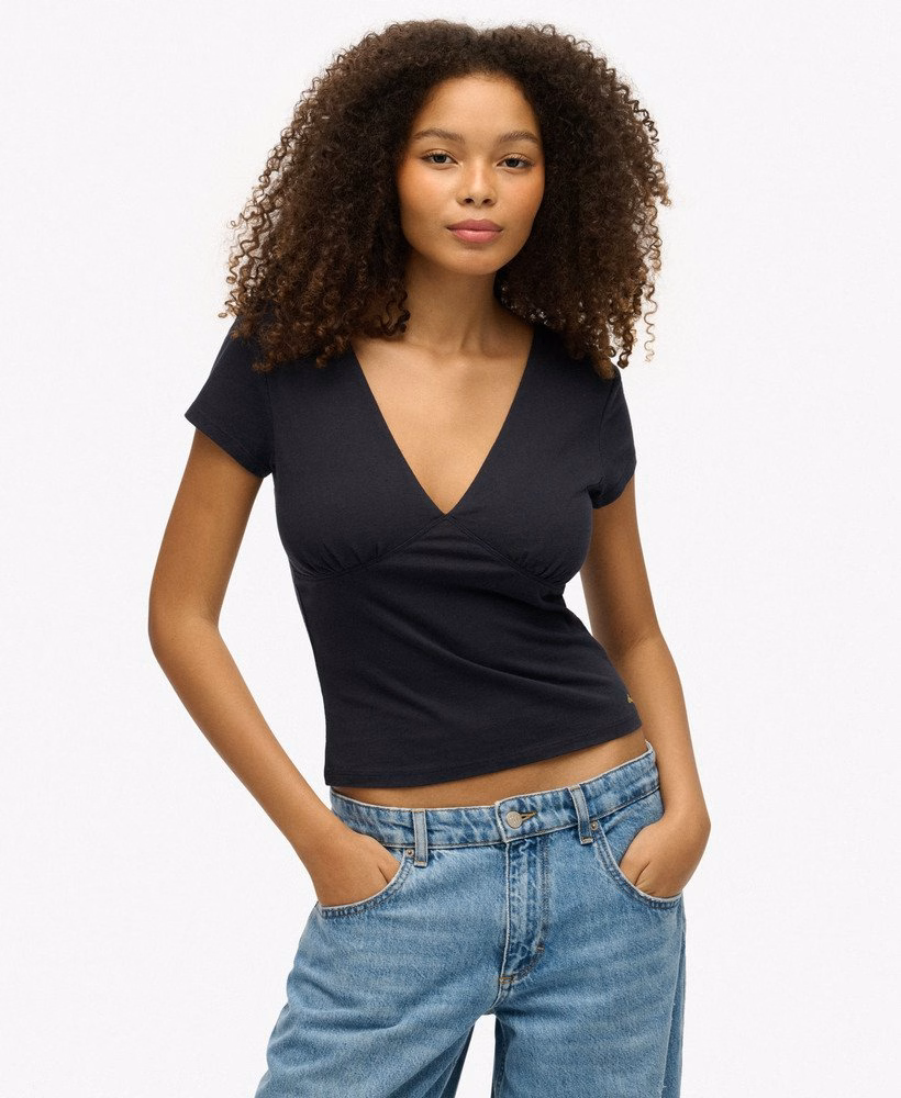 Corsettop met korte mouwen