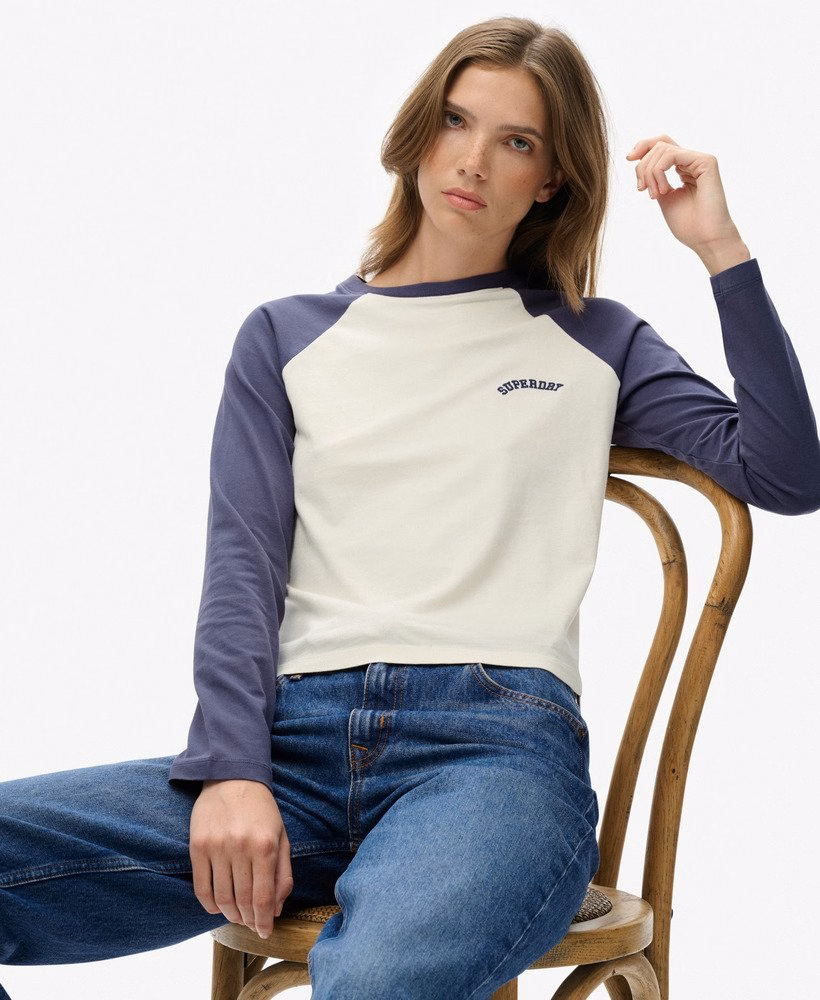 Essential Logo Baseballshirt met lange mouwen