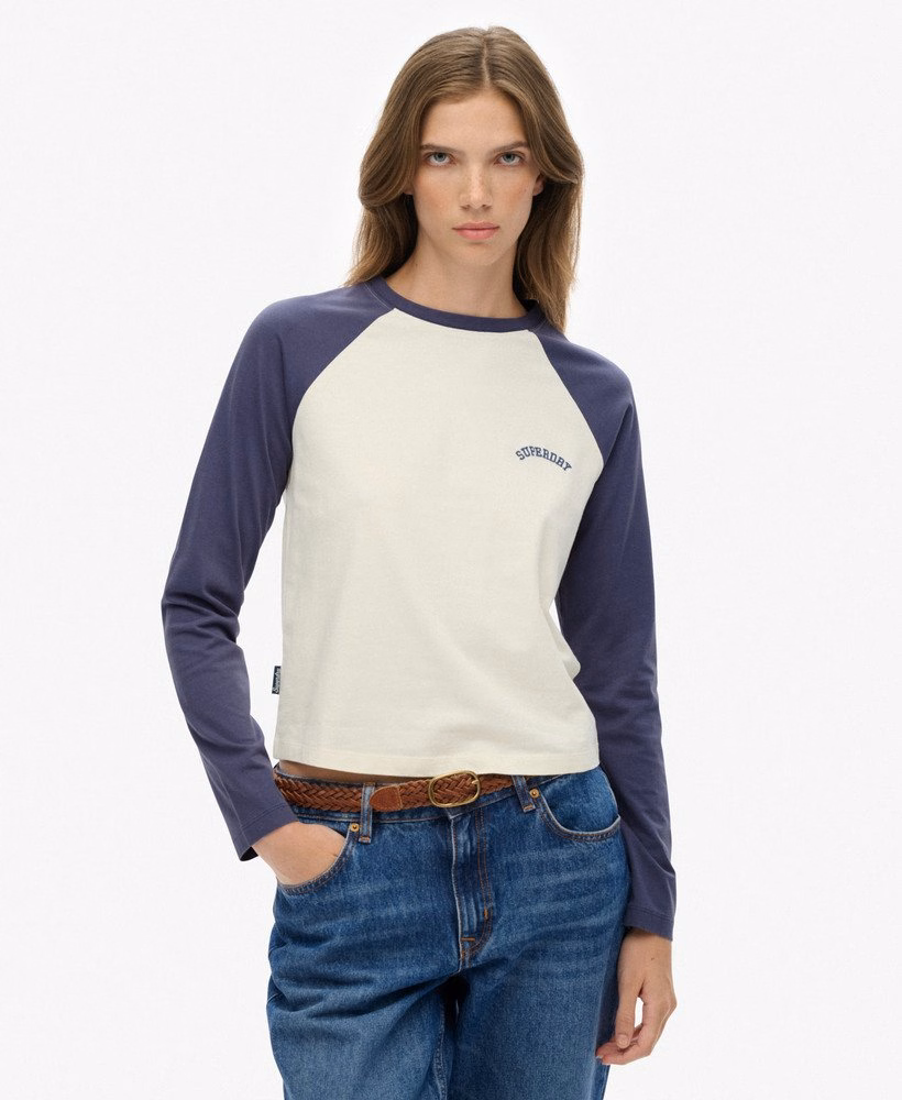 Essential Logo Baseballshirt met lange mouwen
