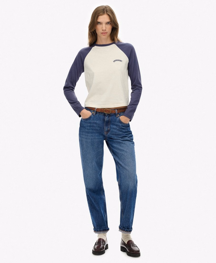 Essential Logo Baseballshirt met lange mouwen
