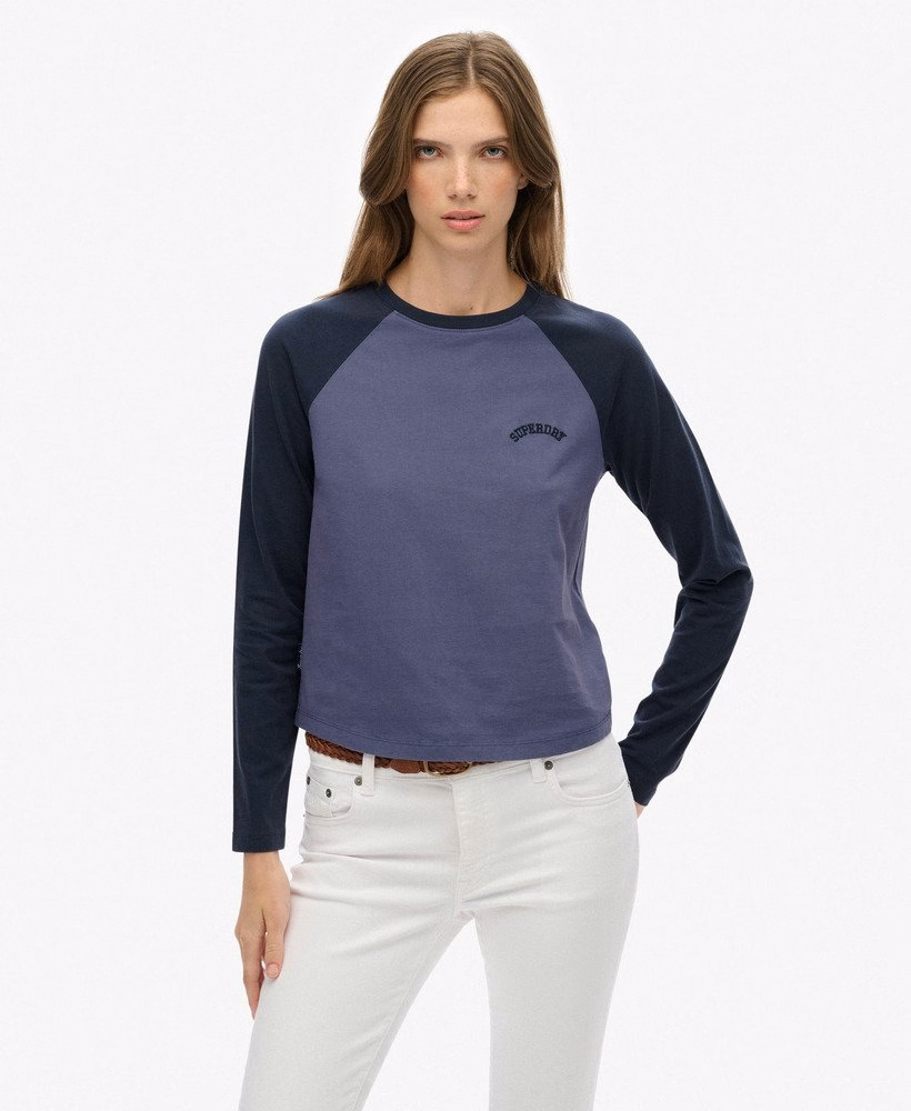 Essential Logo Baseballshirt met lange mouwen