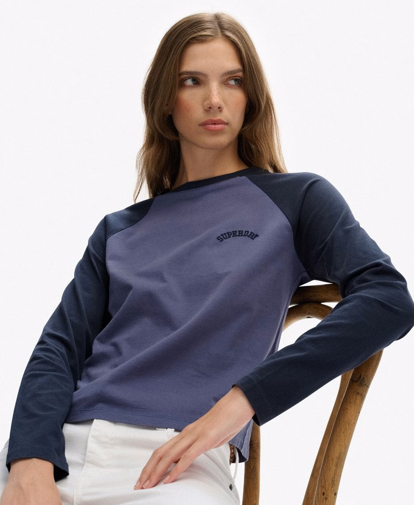 Essential Logo Baseballshirt met lange mouwen