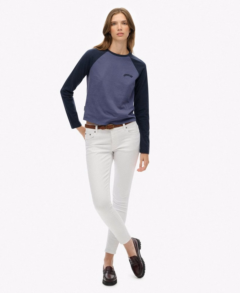 Essential Logo Baseballshirt met lange mouwen
